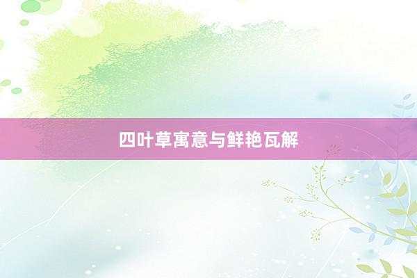 四叶草寓意与鲜艳瓦解